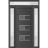 Front Exterior Prehung Metal-Plastic Door | Manux 8933 Matte Black | 2 Side and Top Sidelite Transom | Office Commercial and Residential Doors Entrance Patio Garage 60" x 94" (W14+32+14" x H80+14") Right hand Inswing Antracite