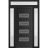 Front Exterior Prehung Metal-Plastic Door | Manux 8113 Antracite Grey | 2 Side and Top Sidelite Transom | Office Commercial and Residential Doors Entrance Patio Garage 56" x 94" (W12+32+12" x H80+14") Left hand Inswing Black Matte