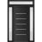 Front Exterior Prehung Metal-Plastic Door | Manux 8415 White Silk | 2 Side and Top Sidelite Transom | Office Commercial and Residential Doors Entrance Patio Garage 60" x 94" (W12+36+12" x H80+14") Right hand Inswing Black Matte