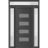 Front Exterior Prehung Metal-Plastic Door | Manux 8113 White Silk | 2 Side and Top Sidelite Transom | Office Commercial and Residential Doors Entrance Patio Garage 56" x 94" (W12+32+12" x H80+14") Right hand Inswing Antracite