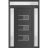 Front Exterior Prehung Metal-Plastic Door | Manux 8933 Matte Black | 2 Side Sidelite Transoms | Office Commercial and Residential Doors Entrance Patio Garage 62" x 80" (W16+30+16" x H80") Left hand Inswing Antracite