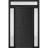 Front Exterior Prehung Metal-Plastic Door | Manux 8111 Matte Black | 2 Side and Top Sidelite Transom | Office Commercial and Residential Doors Entrance Patio Garage 60" x 94" (W12+36+12" x H80+14") Right hand Inswing Black Matte