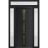 Front Exterior Prehung Metal-Plastic Door | Manux 8112 Antracite Grey | 2 Side and Top Sidelite Transom | Office Commercial and Residential Doors Entrance Patio Garage 60" x 94" (W12+36+12" x H80+14") Left hand Inswing Black Matte
