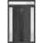 Front Exterior Prehung Metal-Plastic Door | Manux 8112 Antracite Grey | 2 Side and Top Sidelite Transom | Office Commercial and Residential Doors Entrance Patio Garage 60" x 94" (W12+36+12" x H80+14") Left hand Inswing Antracite