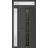 Front Exterior Prehung Metal-Plastic Door | Manux 8112 White Silk | Side and Top Sidelite Transom | Office Commercial and Residential Doors Entrance Patio Garage 52" x 94" (W36+16" x H80+14") Right hand Inswing Antracite