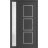 Front Exterior Prehung Metal-Plastic Door | Manux 8661 Walnut | Side Sidelite Transom | Office Commercial and Residential Doors Entrance Patio Garage 48" x 80" (W36+12" x H80") Left hand Inswing Antracite