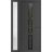 Front Exterior Prehung Metal-Plastic Door | Manux 8112 Walnut | Side Sidelite Transom | Office Commercial and Residential Doors Entrance Patio Garage 48" x 80" (W36+12" x H80") Left hand Inswing Antracite