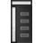 Front Exterior Prehung Metal-Plastic Door | Manux 8113 Antracite Grey | Side and Top Sidelite Transom | Office Commercial and Residential Doors Entrance Patio Garage 48" x 94" (W36+12" x H80+14") Right hand Inswing Black Matte