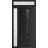 Front Exterior Prehung Metal-Plastic Door | Manux 8112 White Silk | Side and Top Sidelite Transom | Office Commercial and Residential Doors Entrance Patio Garage 48" x 94" (W36+12" x H80+14") Left hand Inswing Black Matte