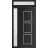 Front Exterior Prehung Metal-Plastic Door | Manux 8661 White Silk | Side and Top Sidelite Transom | Office Commercial and Residential Doors Entrance Patio Garage 48" x 94" (W36+12" x H80+14") Left hand Inswing Black Matte