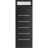 Front Exterior Prehung Metal-Plastic Door | Manux 8415 Antracite Grey | Top Sidelite Transom | Office Commercial and Residential Doors Entrance Patio Garage 36" x 94" (W36" x H80+14") Left hand Inswing Black Matte