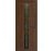 Front Exterior Prehung Metal-Plastic Door Frosted Glass / MANUX 8112 Matte Black / Office Commercial and Residential Doors Entrance Patio Garage 32 x 80 (32" x 80") Left-hand Inswing Walnut