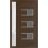 Front Exterior Prehung Metal-Plastic Door | Manux 8933 White Silk | Side Sidelite Transom | Office Commercial and Residential Doors Entrance Patio Garage 48" x 80" (W36+12" x H80") Left hand Inswing Walnut