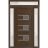 Front Exterior Prehung Metal-Plastic Door | Manux 8933 Antracite Grey | 2 Side and Top Sidelite Transom | Office Commercial and Residential Doors Entrance Patio Garage 60" x 94" (W12+36+12" x H80+14") Left hand Inswing Walnut