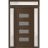 Front Exterior Prehung Metal-Plastic Door | Manux 8113 White Silk | 2 Side and Top Sidelite Transom | Office Commercial and Residential Doors Entrance Patio Garage 56" x 94" (W12+32+12" x H80+14") Right hand Inswing Walnut
