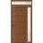 Front Exterior Prehung Metal-Plastic Door | Manux 8111 Matte Black | Side and Top Sidelite Transom | Office Commercial and Residential Doors Entrance Patio Garage 48" x 94" (W36+12" x H80+14") Right hand Inswing Walnut