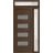 Front Exterior Prehung Metal-Plastic Door | Manux 8113 Matte Black | Side and Top Sidelite Transom | Office Commercial and Residential Doors Entrance Patio Garage 44" x 94" (W32+12" x H80+14") Left hand Inswing Walnut