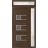 Front Exterior Prehung Metal-Plastic Door | Manux 8933 Antracite Grey | Side and Top Sidelite Transom | Office Commercial and Residential Doors Entrance Patio Garage 48" x 94" (W36+12" x H80+14") Right hand Inswing Walnut