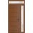 Front Exterior Prehung Metal-Plastic Door | Manux 8111 Antracite Grey | Side and Top Sidelite Transom | Office Commercial and Residential Doors Entrance Patio Garage 48" x 94" (W36+12" x H80+14") Left hand Inswing Walnut