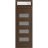 Front Exterior Prehung Metal-Plastic Door | Manux 8113 White Silk | Top Sidelite Transom | Office Commercial and Residential Doors Entrance Patio Garage 32" x 94" (W32" x H80+14") Left hand Inswing Walnut