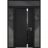 Front Exterior Prehung Aluminum Door / Cynex 6777 Brown / Entry Steel Metal Modern Painted W36+12"xH80+12" Right-hand Inswing Black
