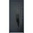 Front Exterior Prehung Steel Door / Deux 6501 Anthracite / Stainless Inserts Single Modern Painted-W36" x H80"-Left-hand Inswing Antracite
