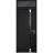 Front Exterior Prehung Steel Door / Cynex 6777 Black / Transom Window / Stainless Inserts Single Modern Painted-W32" x H80+16"-Left-hand Inswing Black