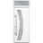 Front Exterior Prehung Steel Door / Deux 6500 Black / Transom Window / Stainless Inserts Single Modern Painted-W36" x H80+16"-Right-hand Inswing White