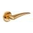 Door Euro Handle LINEAR for Magnetic Lock, Satin Chrome, Passage Antique Satin Gold