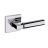 LONDON Modern Round Door Handle-Matte Black-Privacy (bathroom/bedroom lock) Brushed Nickel