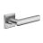Door Euro Handle LUCE02 for Magnetic Lock, Satin Chrome, Passage Satin Chrome