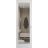 Hidden Door | Lucia 2166 Matte Black Concealed Metal Frame 18" x 80" Left-hand Inswing White Silk