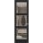 Hidden Door | Lucia 2555 Matte Black Concealed Metal Frame 18" x 80" Left-hand Inswing Black Matte