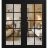 Front Exterior Prehung Metal-Plastic Double Doors Clear Glass / MANUX 8100 Matte Black / Office Commercial and Residential Doors Entrance Patio Garage 72" x 80" Left-Hand Inswing Black Matte