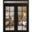 Front Exterior Prehung Metal-Plastic Double Doors Clear Glass / MANUX 8100 Matte Black / Office Commercial and Residential Doors Entrance Patio Garage 72" x 96" Left-Hand Inswing Black Matte