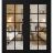 Front Exterior Prehung Metal-Plastic Double Doors Clear Glass / MANUX 8100 Matte Black / Office Commercial and Residential Doors Entrance Patio Garage 72" x 80" Right-Hand Inswing Black Matte