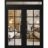 Front Exterior Prehung Metal-Plastic Double Doors Clear Glass / MANUX 8100 Matte Black / Office Commercial and Residential Doors Entrance Patio Garage 72" x 96" Right-Hand Inswing Black Matte