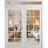 Front Exterior Prehung Metal-Plastic Double Doors Clear Glass / MANUX 8100 Matte Black / Office Commercial and Residential Doors Entrance Patio Garage 72" x 96" Left-Hand Inswing White