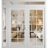 Front Exterior Prehung Metal-Plastic Double Doors Clear Glass / MANUX 8100 White Silk / Office Commercial and Residential Doors Entrance Patio Garage 86" x 92" Left-Hand Inswing White