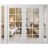 Front Exterior Prehung Metal-Plastic Double Doors Clear Glass / MANUX 8100 Matte Black / Office Commercial and Residential Doors Entrance Patio Garage 104" x 80" Right-Hand Inswing White