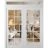 Front Exterior Prehung Metal-Plastic Double Doors Clear Glass / MANUX 8100 Matte Black / Office Commercial and Residential Doors Entrance Patio Garage 72" x 96" Right-Hand Inswing White