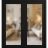 Front Exterior Prehung Metal-Plastic Double Doors Frosted Glass / MANUX 8102 Matte Black / Office Commercial and Residential Doors Entrance Patio Garage 72" x 80" Left-Hand Inswing Black Matte