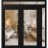 Front Exterior Prehung Metal-Plastic Double Doors Frosted Glass / MANUX 8102 White Silk / Office Commercial and Residential Doors Entrance Patio Garage 84" x 92" Right-Hand Inswing Black Matte