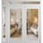Front Exterior Prehung Metal-Plastic Double Doors Frosted Glass / MANUX 8102 Matte Black / Office Commercial and Residential Doors Entrance Patio Garage 86" x 80" Left-Hand Inswing White