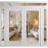 Front Exterior Prehung Metal-Plastic Double Doors Frosted Glass / MANUX 8102 Matte Black / Office Commercial and Residential Doors Entrance Patio Garage 100" x 94" Left-Hand Inswing White