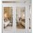 Front Exterior Prehung Metal-Plastic Double Doors Frosted Glass / MANUX 8102 White Silk / Office Commercial and Residential Doors Entrance Patio Garage 84" x 92" Right-Hand Inswing White