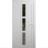 Front Exterior Prehung Metal-Plastic Door Frosted Glass / MANUX 8112 Matte Black / Office Commercial and Residential Doors Entrance Patio Garage 32 x 80 (32" x 80") Left-hand Inswing White