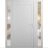 Front Exterior Prehung Metal-Plastic Door | Manux 8111 White Silk | 2 Side Sidelite Transoms | Office Commercial and Residential Doors Entrance Patio Garage 60" x 80" (W12+36+12" x H80") Left hand Inswing White