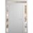 Front Exterior Prehung Metal-Plastic Door | Manux 8111 Antracite Grey | 2 Side and Top Sidelite Transom | Office Commercial and Residential Doors Entrance Patio Garage 60" x 94" (W12+36+12" x H80+14") Left hand Inswing White
