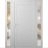 Front Exterior Prehung Metal-Plastic Door | Manux 8111 Antracite Grey | 2 Side Sidelite Transoms | Office Commercial and Residential Doors Entrance Patio Garage 60" x 80" (W12+36+12" x H80") Right hand Inswing White